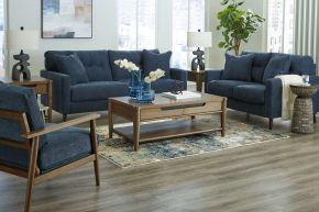 Signature Design by Ashley® 26106/38/35/60 Bixler - 3 Pc. - Sofa, Loveseat, Accent Chair - Navy