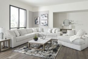 Signature Design by Ashley® 25903/46/66/67/77/15 Stupendous - Alloy - 5 Pc. - 4-Piece Sectional, Oversized Chaise