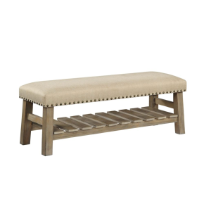 ACME 96773 Bigot - Bench - Fabric & Antique White