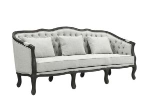 ACME LV01127 Samael - Sofa - Gray Linen & Dark Brown Finish