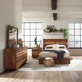 CoasterElevations 223250Q-S4 Winslow - Queen 4 Piece Bedroom Set - Smokey Walnut