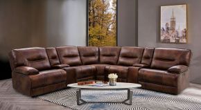 Furniture of America CM9905-SECT Louella - Power Sectional - Brown