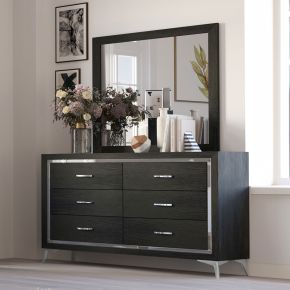 New Classic 00-3365-DM Huxley - Dresser & Mirror - Black