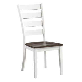 Intercon KA-CH-669W-GWH-RTA Kona - Ladder Chair - Gray / White