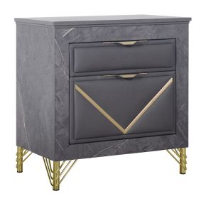 New Classic B1826-040 Symmetry - 2 Drawer Nightstand - Charcoal