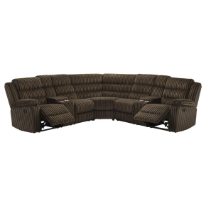 Coaster Fine Furniture 601510 Atkinson - Upholstered Reclining Sectional Sofa - Chocolate