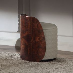 ACME AC20021 Jamonica - Vanity Stool - Gray & Dark Brown