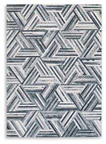 Signature Design by Ashley® R405792 Adalock - Gray / Cream - Medium Rug