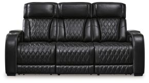 Signature Design by Ashley® U2710615 Boyington - Power Reclining Sofa With Adj Headrest - Black
