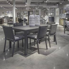 Liberty Furniture 3001-OUT-7ORTS Plantation Key - 7 Piece Outdoor Rectangular Dining Set - Gray