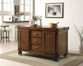 ACME 98186 Kabili - Kitchen Cart - Antique Tobacco