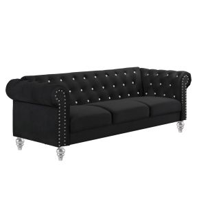 New Classic UKD13-30-BLKC Emma Crystal - Sofa - Black