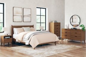 Signature Design by Ashley® EB4879/231/157/113 Fordmont - Cognac - 3 Pc. - Dresser, Queen Panel Bed