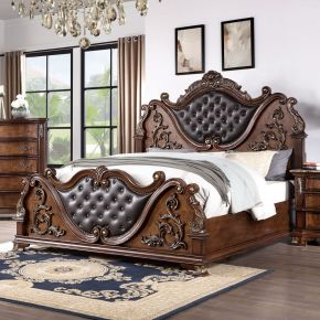 Furniture of America CM7478CH-Q-BED Esparanza - Queen Bed - Brown Cherry