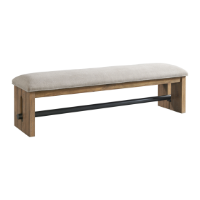 Intercon LM-CH-6418B-WOA-RTA Landmark - Backless Bench - Weathered Oak