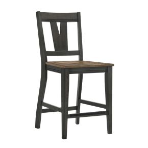 Intercon HP-BS-270W-BBP-K24 Harper - Splat Stool - Brushed Brown / Pecan