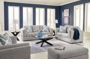 Benchcraft® 54503/38/35/23/14 Benchcraft® 54503/38/35/23/14 Evansley - 4 Pc. - Sofa, Loveseat, Chair And A Half, Ottoman - Pewter
