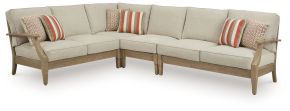 Signature Design by Ashley® P801P11 Clare View - 4-Piece Outdoor Sectional - Beige