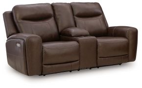 Benchcraft® U1330118 Gravier - Power Reclining Loveseat With Console / Adjustable Headrest - Cordova