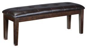 Ashley Furniture D596-00 Haddigan - Large UPH Dining Room Bench - Dark Brown