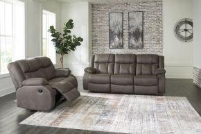 Signature Design by Ashley® 68804/88/86 First Base - Gunmetal - 2 Pc. - Reclining Sofa, Reclining Loveseat