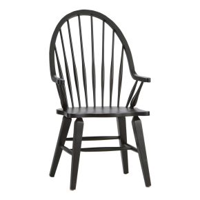 Liberty Furniture 482-C1000A Liberty Furniture 482-C1000A Hearthstone Ridge - Windsor Back Arm Chair - Tobacco & Black