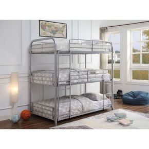 ACME 38100 ACME 38100 Cairo - Triple Twin Bunk Bed - Silver
