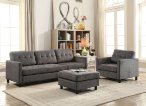 ACME 53315 Ceasar - Sectional Sofa - Gray Fabric