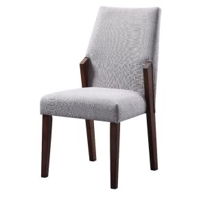 ACME 72297 Benoit - Side Chair (Set of 2) - Fabric & Brown