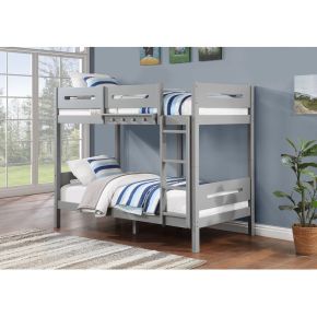 ACME BD01913 Edah - Twin Over Twin Bunk Bed - Gray