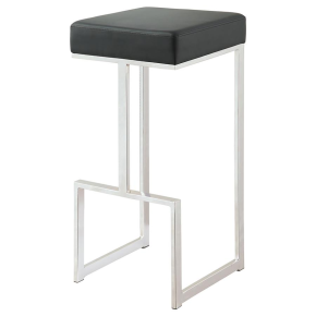 CoasterEveryday 105263 Gervase - Square Bar Stool - Black And Chrome