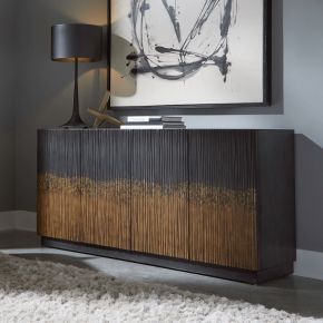 Liberty Furniture 2231-AC1000 Fiore - 4 Door Accent Cabinet - Satin Espresso