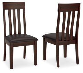 Signature Design by Ashley® D596-01 Haddigan - Dining UPH Side Chair (Set of 2) - Dark Brown