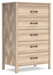 Signature Design by Ashley® EB3929-245 Battelle - Five Drawer Chest - Tan