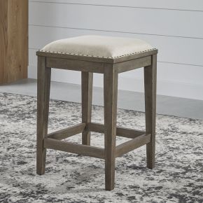 Liberty Furniture 615-OT9001 Americana Farmhouse - Upholstered Console Stool - Light Brown