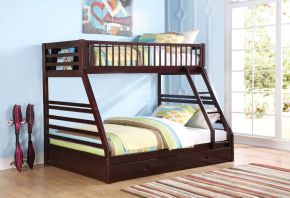 ACME 37425 Jason - Twin Long Over Queen Bunk Bed - Espresso
