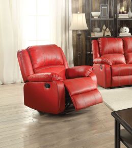 ACME 52152 Zuriel - 37" Motion Rocker Recliner - Red Synthetic Leather