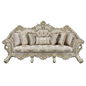 ACME LV01193 Danae - Sofa With 7 Pillows - Fabric, Champagne & Gold