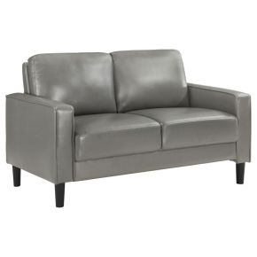Coaster Fine Furniture 508366 Ruth - Upholstered Track Arm Loveseat - Gray