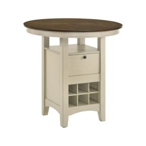 Intercon MI-TA-4242P-RFO-C Mission Casuals - Pub Table - Rustic White / French Oak