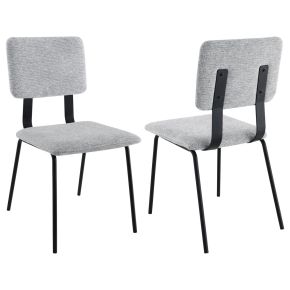 Coaster Fine Furniture 108062 Calla - Fabric Upholstered Dining Side Chair (Set of 2) - Gray