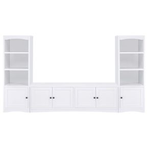 Coaster Fine Furniture 724113-SET Laughlin - 3 Piece Entertainment Center TV Stand - White