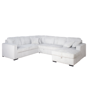New Classic 23-U1899-3NS Bliss - Sectional Sleeper - Mist Gray