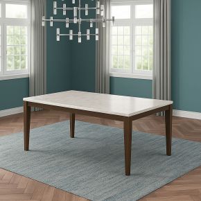 New Classic D1464B-10 Essence - 70" Rectangle Dining Table With Marble Top - Brown
