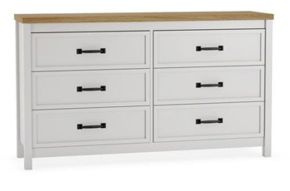 Ashley Furniture EB1480-231 Kerisden - Six Drawer Dresser - White / Brown