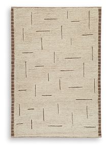 Ashley Furniture R408342 Clayman - 5' x 7' Rug - Beige / Brown