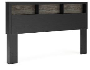 Ashley Furniture PCB1118-169 Ashley Furniture PCB1118-169 Broachmyn - Lighted King Bookcase Headboard - Black / Gray