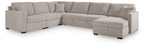 Benchcraft® 68605S105 Benchcraft® 68605S105 ModMax Luxe - 5-Piece Sectional With RAF Corner Chaise With Storage And Pop Up Sleeper - Flint