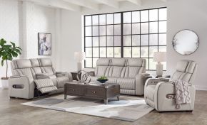 Signature Design by Ashley® U27105/15/18/13 Boyington - Gray - 3 Pc. - Power Reclining Sofa, Power Reclining Loveseat, Power Recliner