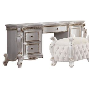 ACME 27884 Picardy - Vanity Desk - Antique Pearl